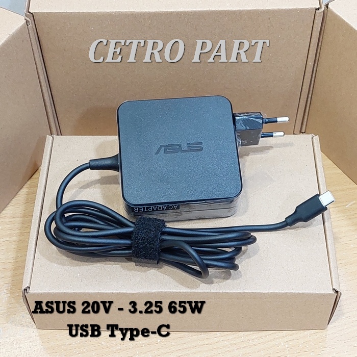 Adaptor Charger Laptop ASUS 20V - 3.25A 65W Colokan USB Type C -NEW