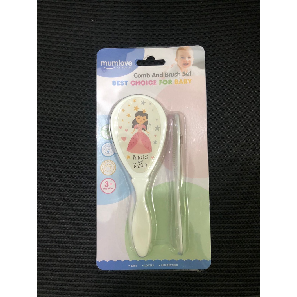 Sisir bayi dan sikat Mum love / baby comb and brush set A23