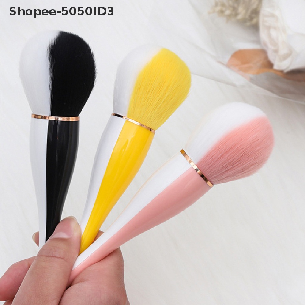 [HOT] 1pc Sikat Pembersih Debu Kuku Kepala Besar Untuk Manicure Blush Powder Makeup Brush [ID]