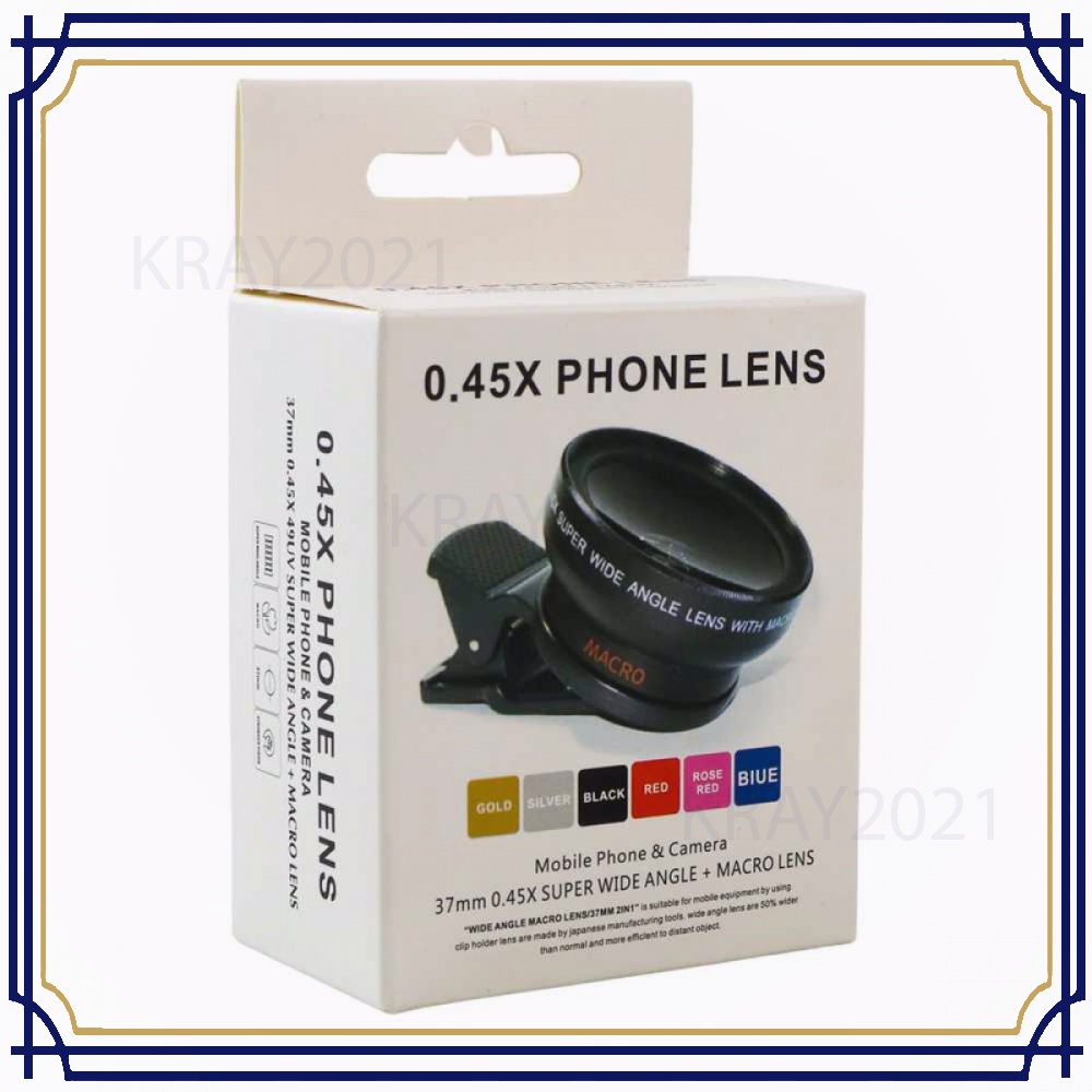 Lensa Super Wide Angle Lens 0.45X + Macro Smartphone -SP847