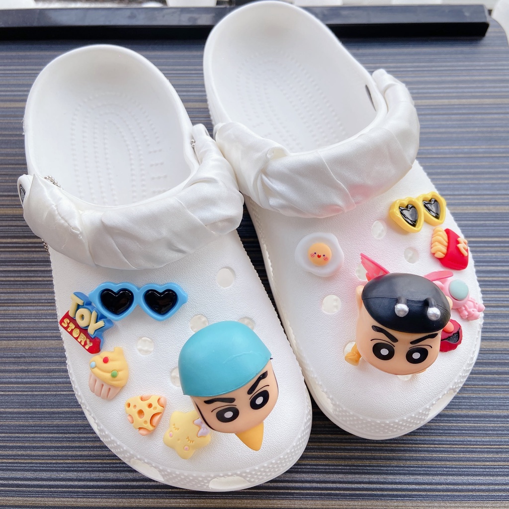 @shinydiy Lovely Crayon Shin-chan Crocs Jibbitz Set Charm Lucu DIY Kompatibel Dengan Crocs Jibbitz | asesoris wanita｜crocs jibbitz