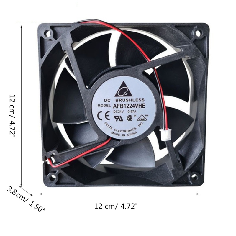 Zzz 12CM 12038casing Komputer-Kipas DC24V 057a Untuk Delta Pendingin Fans Radiator Untuk DIY Pendingin Inverter Game Accessaries