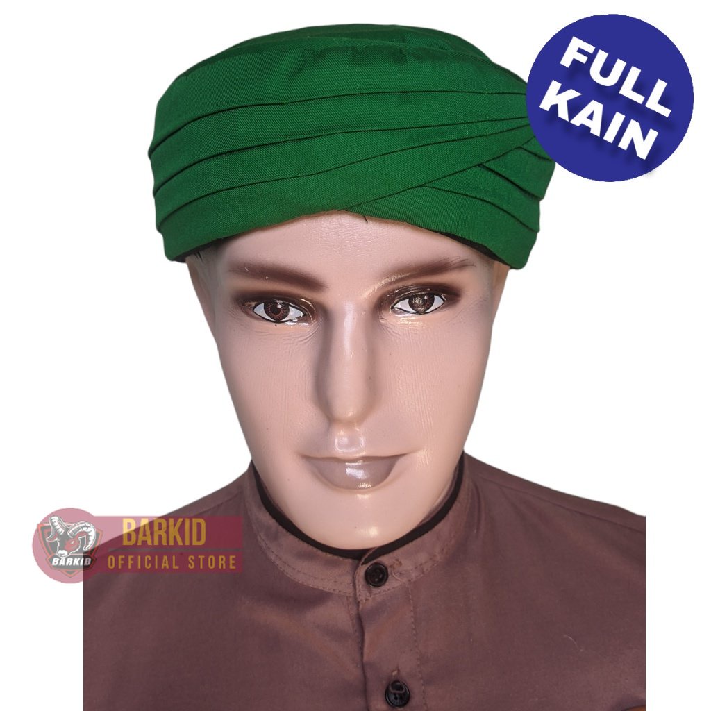 peci buhun FULL KAIN - iket candra sumirat hijau - iket sunda praktis premium Barkid