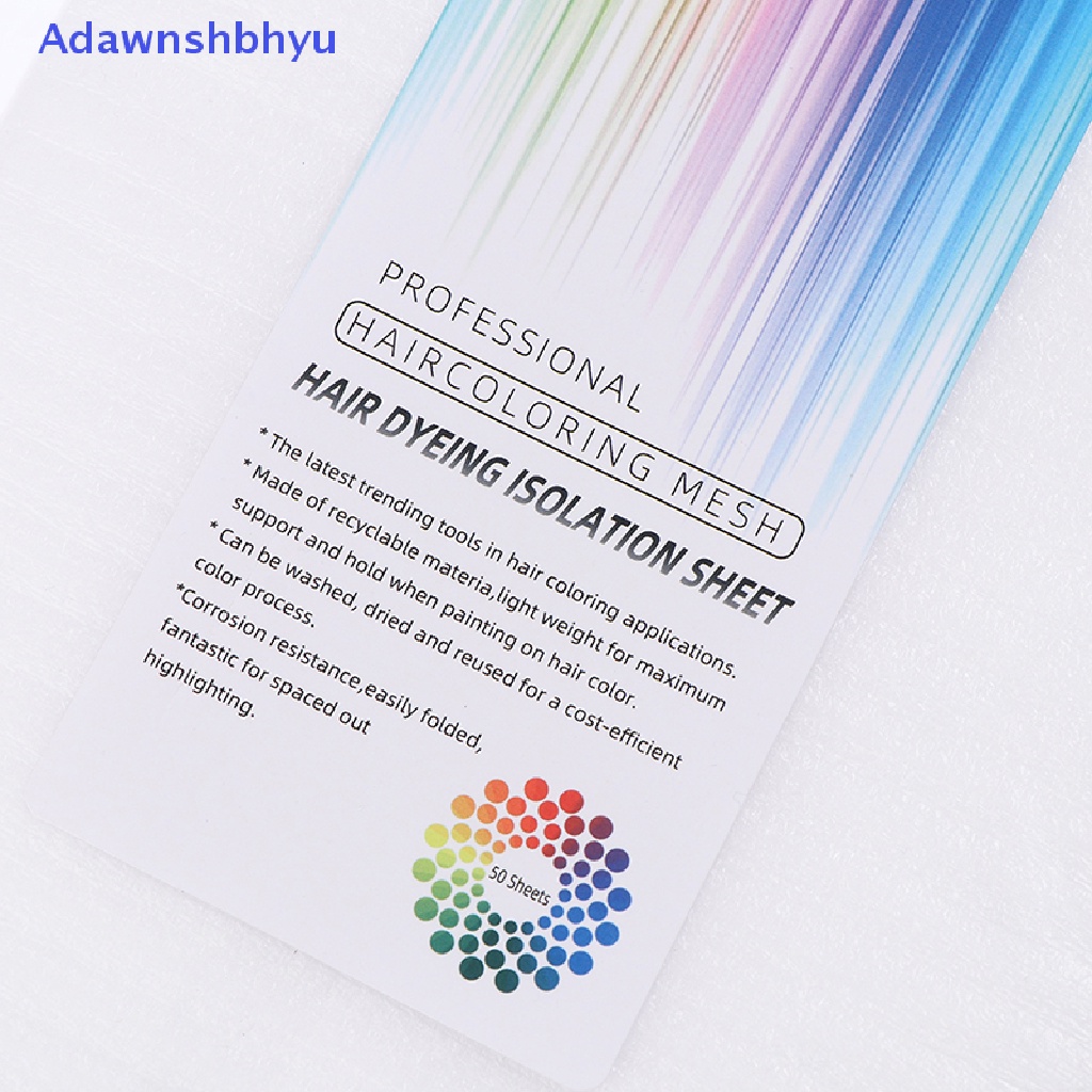 Adhyu 50Pcs Kertas Highlight Pewarna Rambut Lembaran Reusable Hair Coloring Isolatip Sheet ID