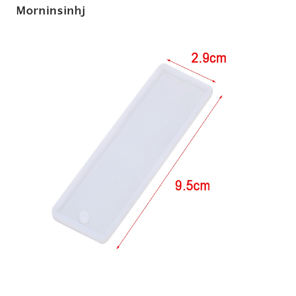 Mornin 3Pcs Cetakan Bookmark Persegi Panjang Silikon Epoxy Resin Membuat Perhiasan Bookmark DIY id