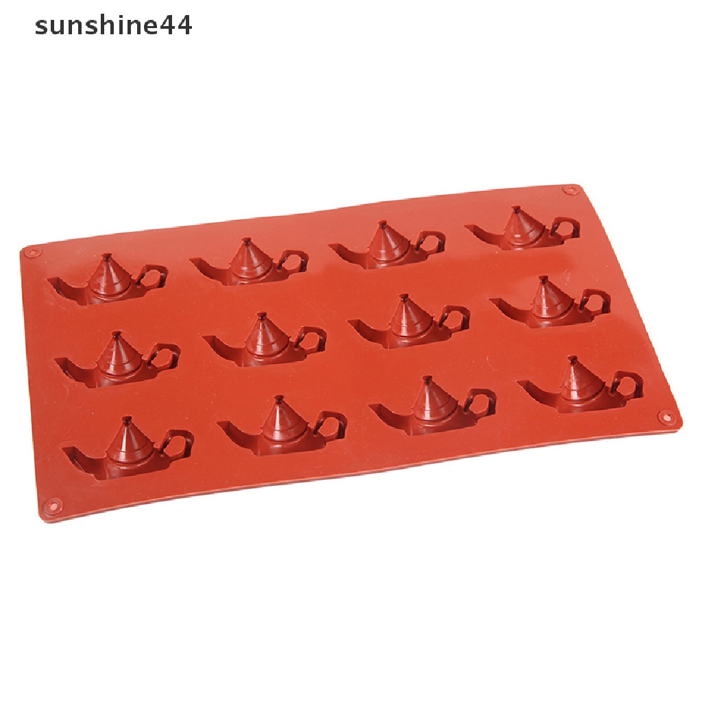 Sunshine 1Pc 12lubang Lucu Bentuk Teko Mousse Kue Cetakan Silikon Es Krim Dessert Mold ID