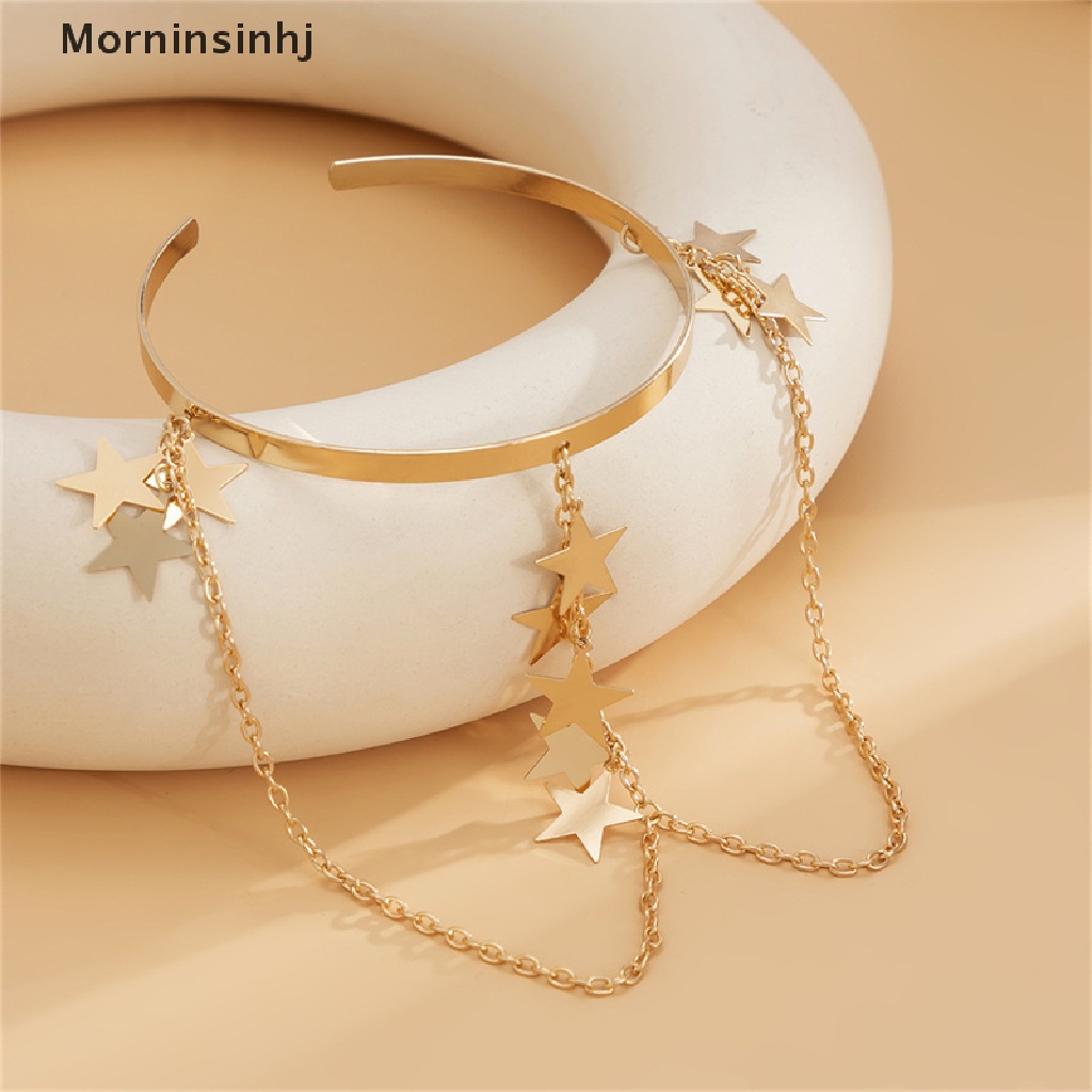 Mornin Bohemian Logam Rumbai Liontin Lengan Atas Manset Bangle Wanita Fashion Perhiasan id