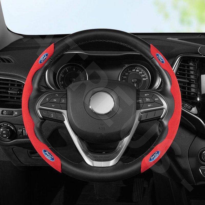 Ford Sarung Pelindung Setir Mobil Racing Suede Steering Wheel Cover Anti Slip Serap Keringat Untuk Fiesta Ranger Ecosport Focus Everest Mustang