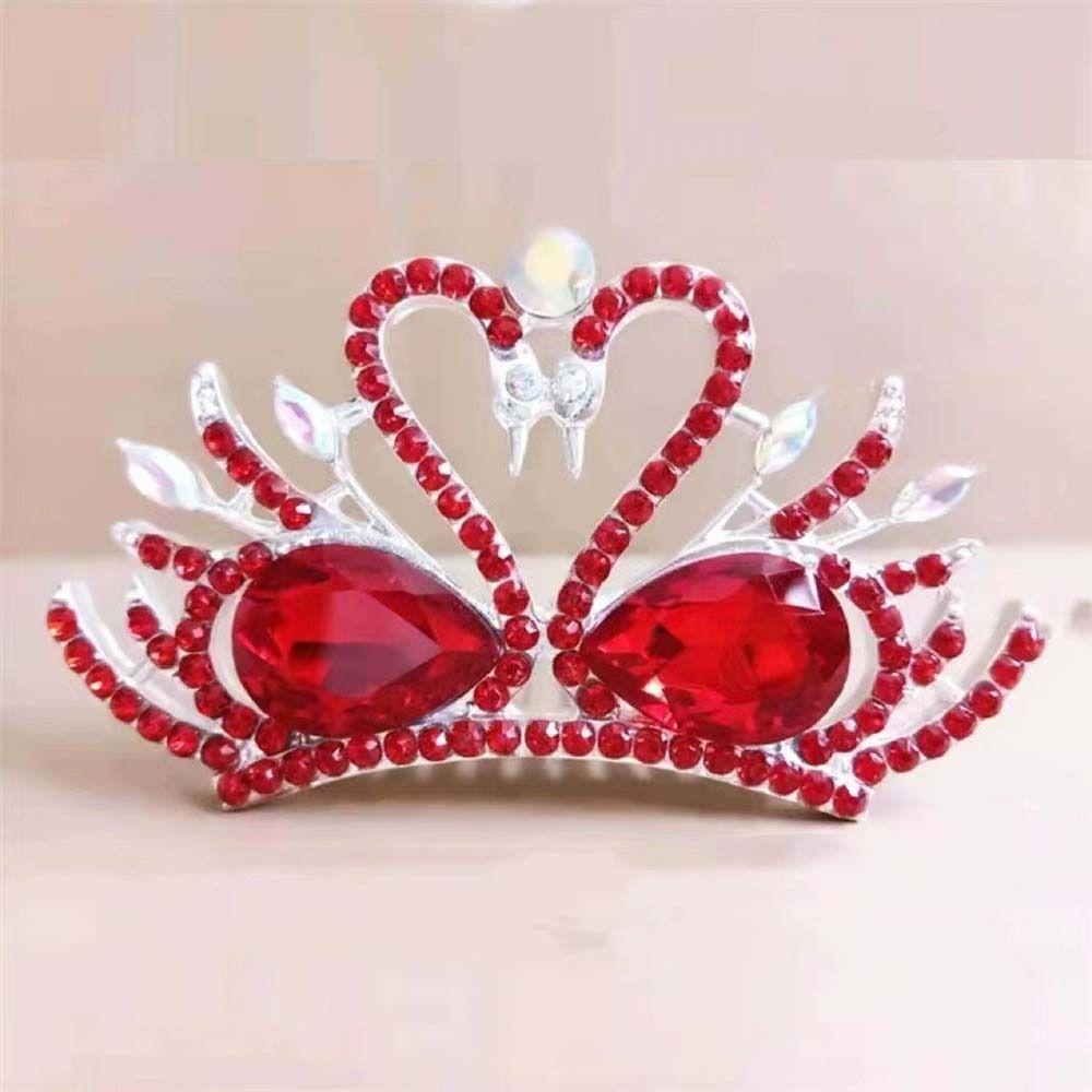 Agustina Swan Berlian Tiara Trendi Lucu Jepit Rambut Panggung Kinerja Untuk Anak Perempuan Putri Untuk Anak Hiasan Kepala Pesta Ulang Tahun Aksesoris Rambut