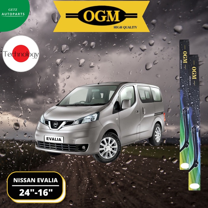 Wiper Frameless Mobil Nissan Evalia Sepasang Hybrid OGM BERKUALITAS TERBAIK BOSCH