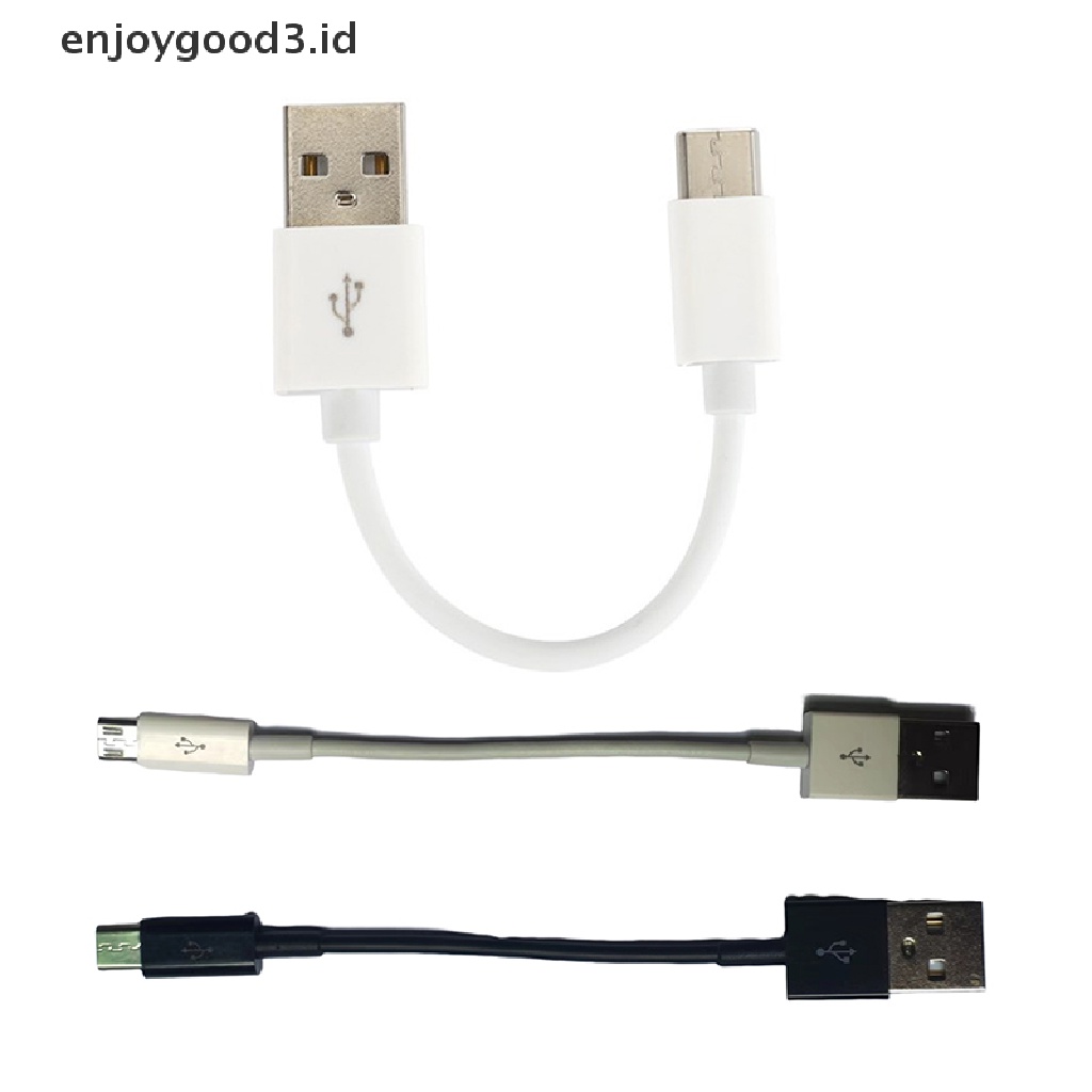 [Rready Stock] Tipe C Kabel Micro USB 10cm Pendek Pengisian Cepat Untuk Telepon Kabel Data USB (ID)