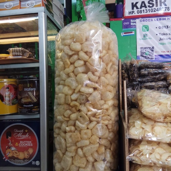 

[Bisa COD] DOROKDOK GULING KERUPUK KULIT ASLI SAPI RAMBAK JANGEK MURAH 1KG