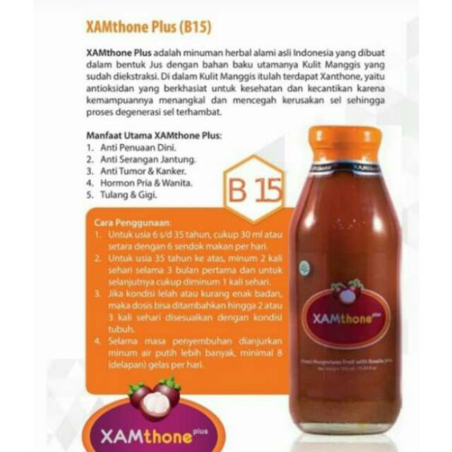 XAMTHONE 350 ml ORIGINAL 100%ASLI (OBAT HERBAL U/KESEHATAN DAN BERBAGAI PENYAKIT) Garansi Asli Original