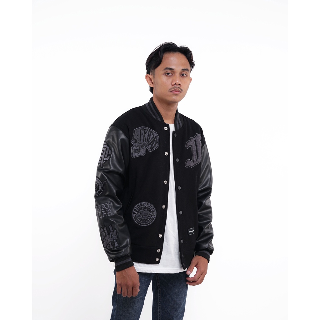 JAKET VARSITY FRIDAY KILLER | BIG F BLACK