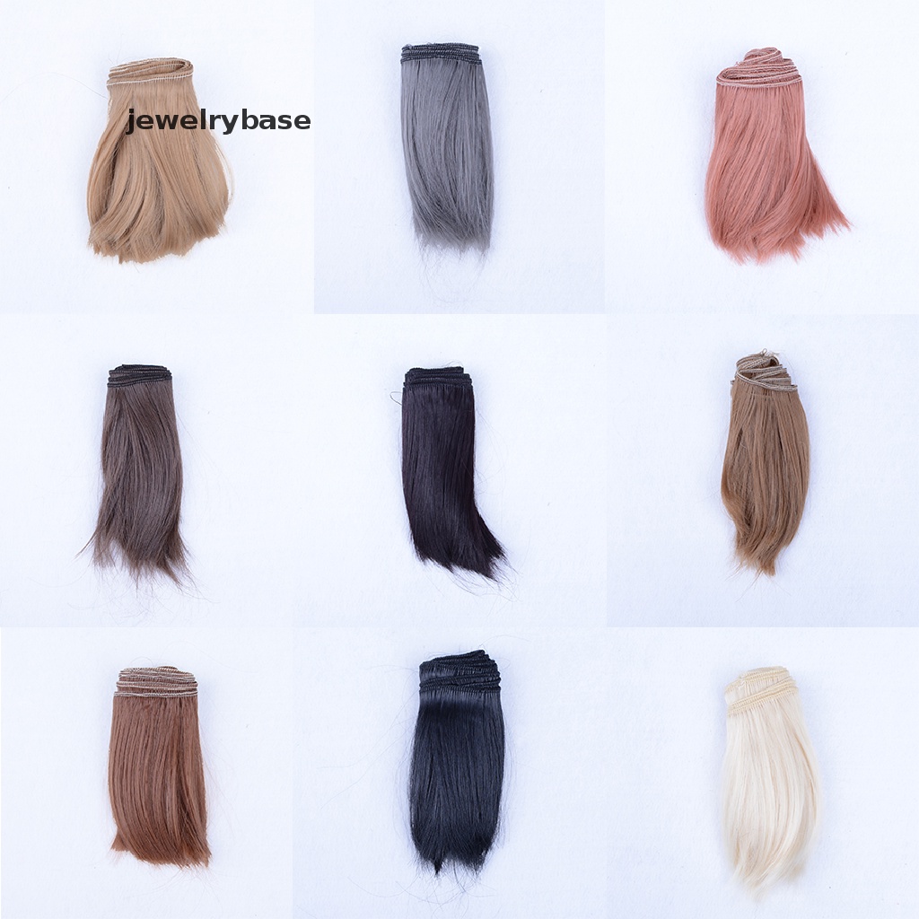 [jewelrybase] 10cmx100cm DIY Welf Fringe Wig High-temperature Wire Hair Untuk 1 /3 1 /4 BJD Doll Butik