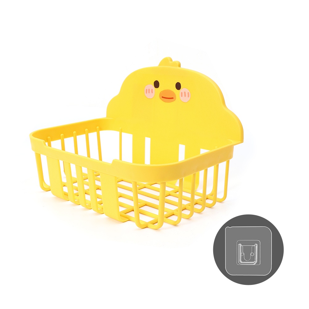 Round &amp; Square Little Yellow Duck Wall Mounted Paper Facial Tissue Box/Tempat Dispenser Tisu Lucu/Napkin Organizer Untuk Kamar Mandi, Dapur Dan Kamar Tidur