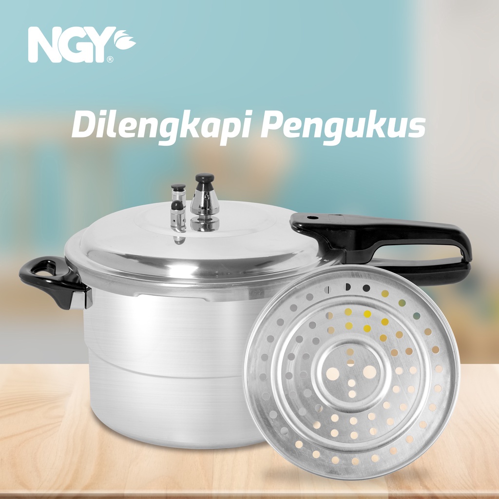 Panci Presto NGY Pressure Cooker Aluminium Pot 8 L