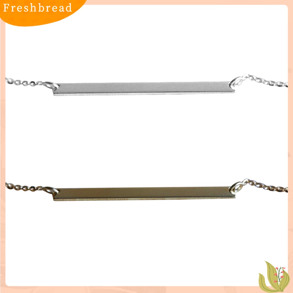 Freshbread| Gelang Simple Fadeless Alloy Slim Bentuk Bar Wanita Bangle Rantai Untuk Pacaran