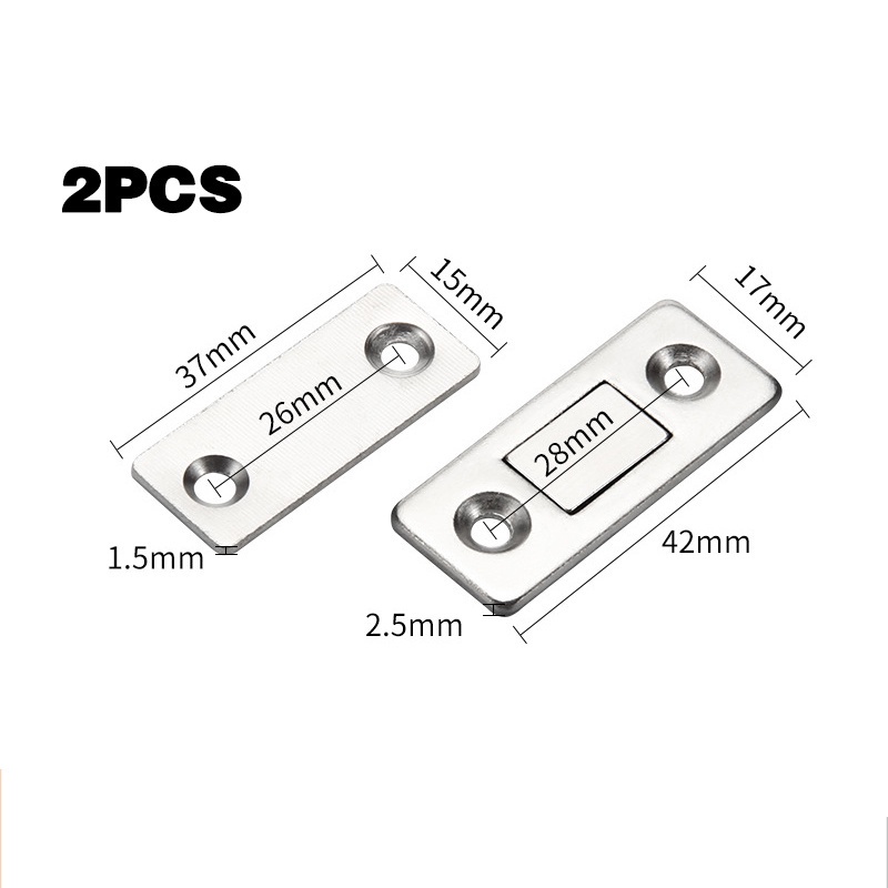 2pcs Penutup Pintu Lemari Magnet/Penutup Pintu Magnetic/Magnet Plat Kuat Penutup Pintu Lurus/Magnetic Door Closer