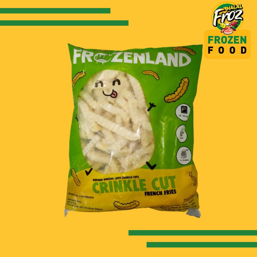 

Frozenland Kentang Crincle Cut 1kg Instant Sameday Ready Sukmajaya