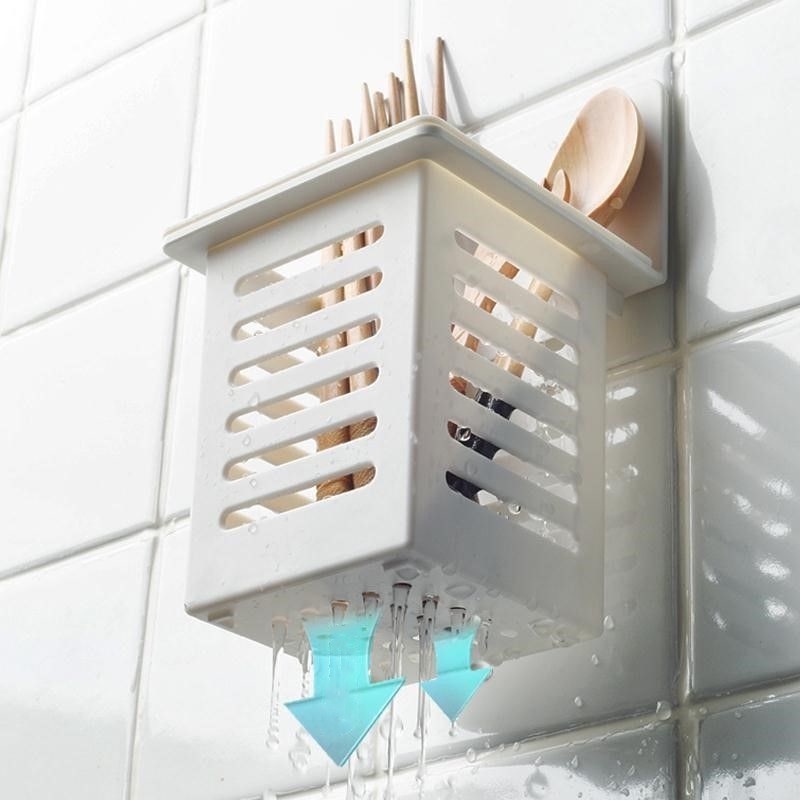 Tempat Benda Peralatan Mandi Kosmetik Kotak Penyimpanan Perhiasan Yang Dipasang Di Dinding Removable Kamar Mandi Tempat Rak Peralatan Makan Drain Storage Basket Bantalan Kuat Organizer Rak