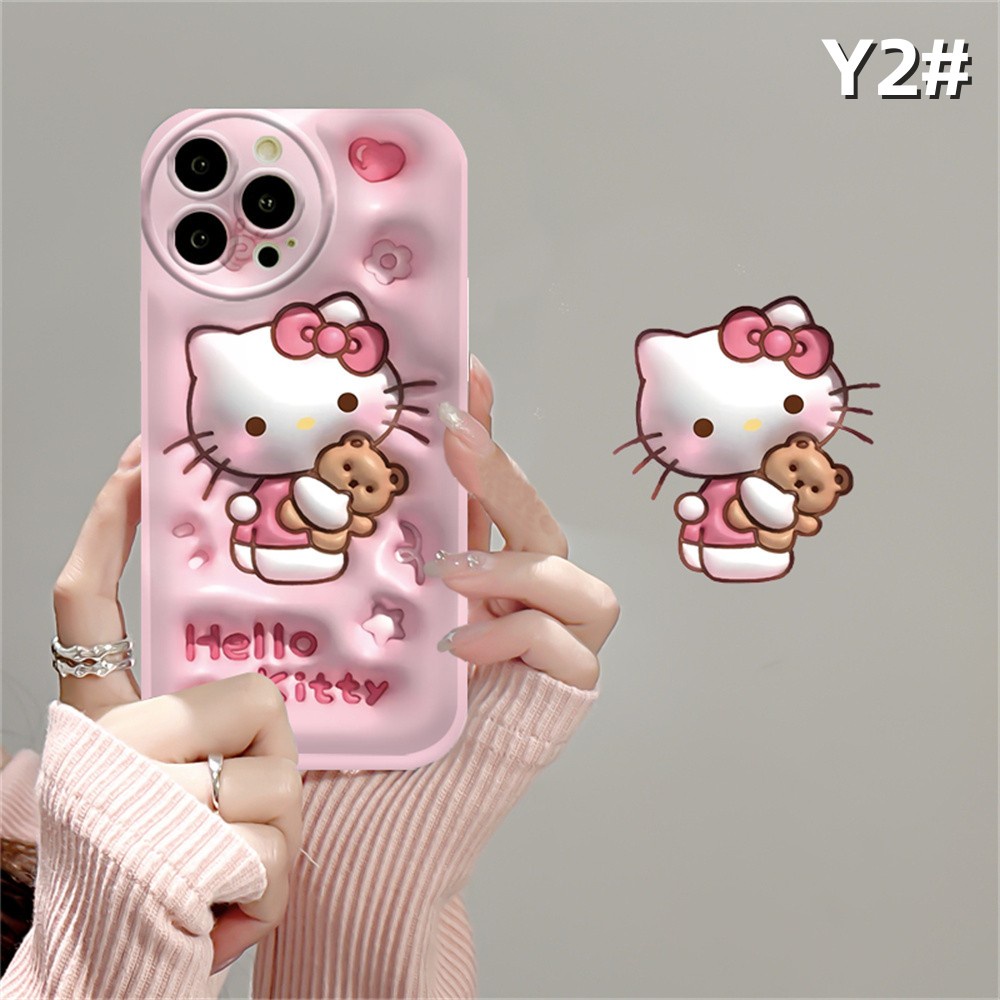 Kuromi Case Realme 10 C15 C12 C25S C11 C20 realme5 5i 6i C3 8i C21Y C25Y Hello kitty Bantal Udara TPU Phone Cover