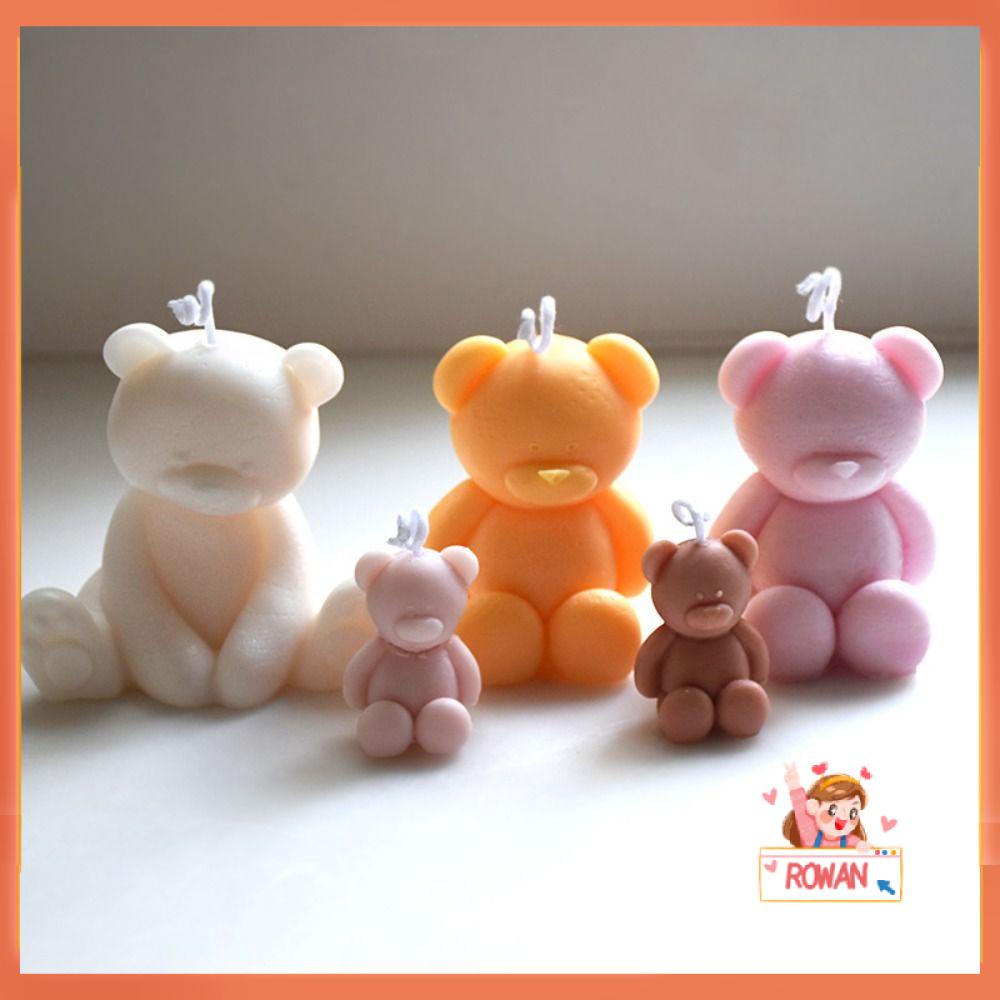 R-flower Bear Candle Mould Pesta Gereja Clay Tools Handmade Cetakan Silikon