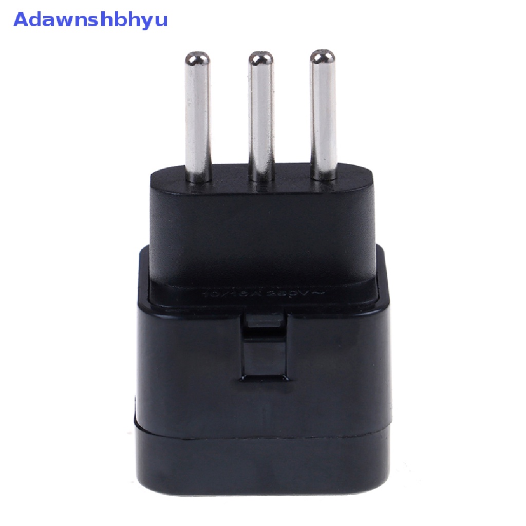 Adaptor Colokan converter travel plug Adhyu Universal UK/US/EU/AU Ke italy 3pin Ubah ID
