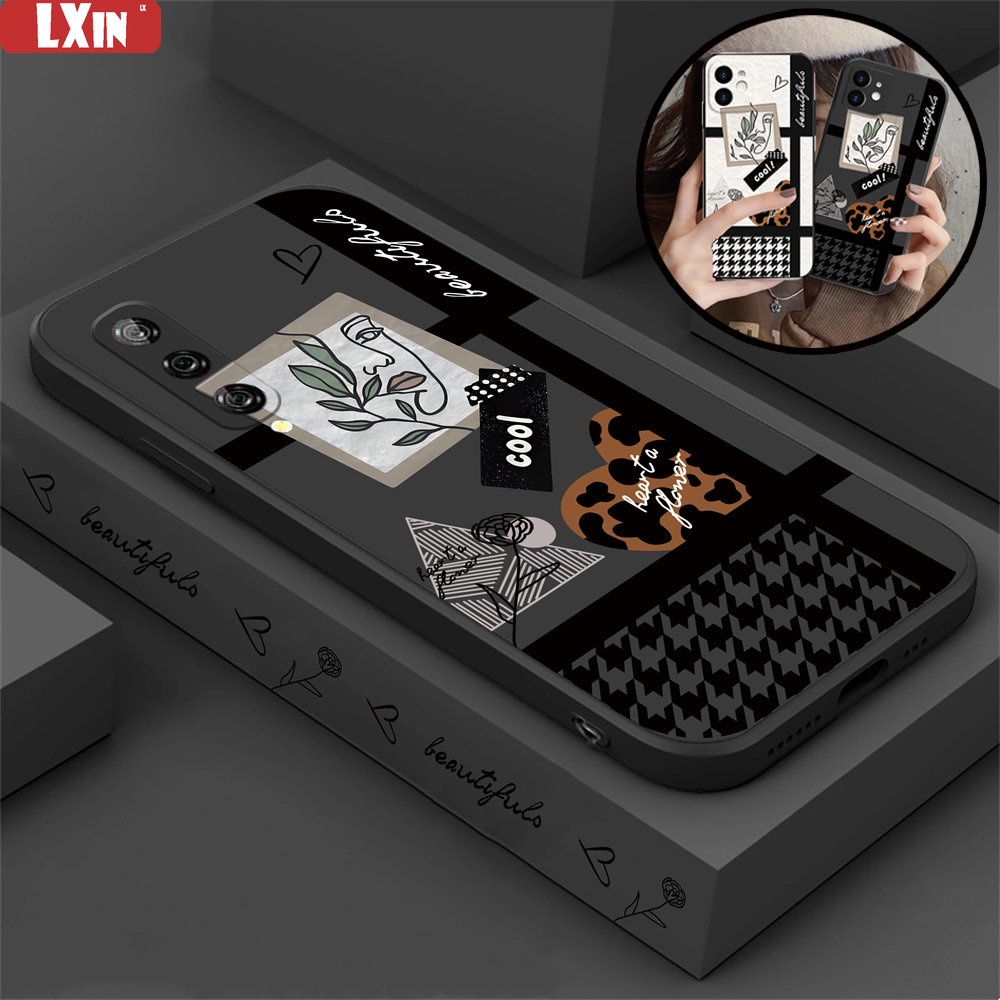 Soft Case Huawei Y6P Y7A Y6 Pro Y7 Pro 2019p30 Lite Nova 5T Nova 3i Nova 7i Y9S Fasion Motif Leopard Hati Dan Houndstooth Kreatif TPU Cover