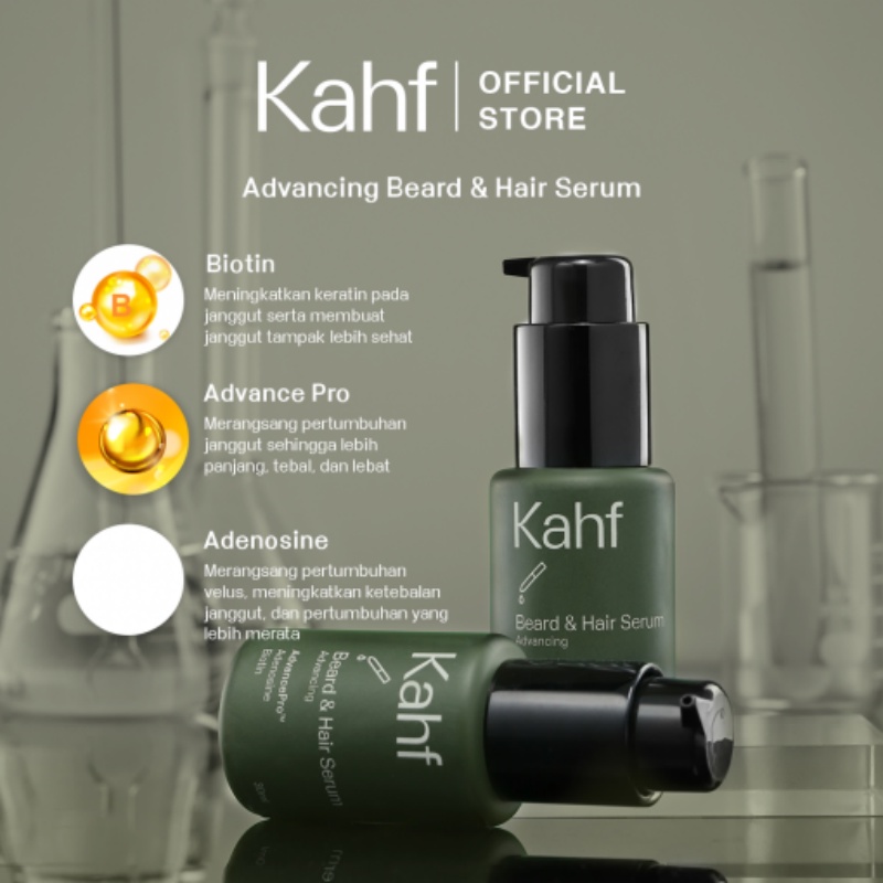 KAHF Advancing Beard &amp; Hair Serum 30ml - apple_kosmetik