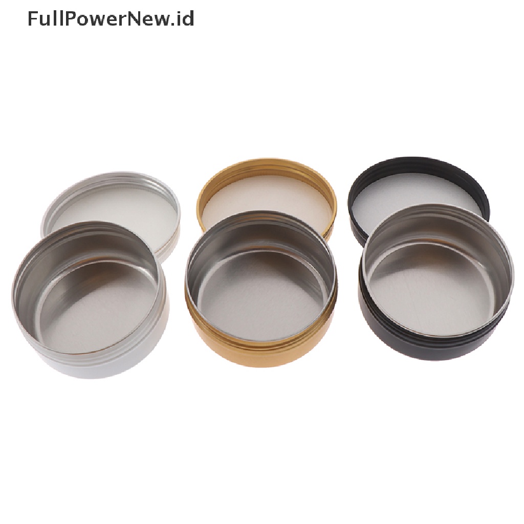 Power Round Survival Kit Tin Pot Kosong Kecil Polos Metal Storage Bit Box Mini Lip Balm ID