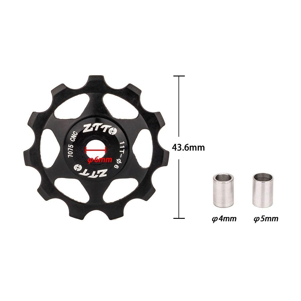 Augustina Steel Bearing Aluminium Alloy Idler Bearing Suku Cadang Transmisi Pulley Set Roller Derailleur Belakang Pully Axis Adapter Sepeda Guide Roller Aksesoris Bersepeda Guide Wheels