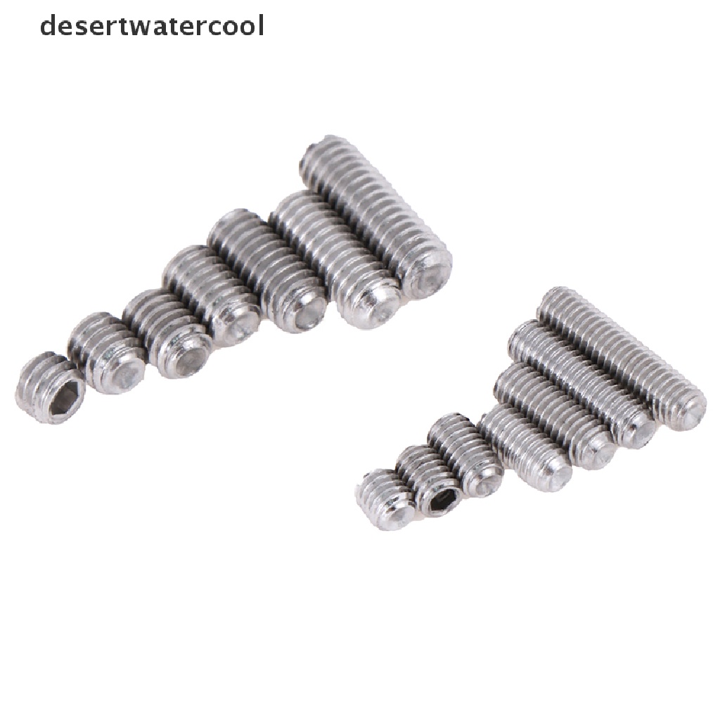 Deid 50Pcs Stainless Hex Hexagon Socket Set Sekrup Tanpa Kepala Ujung Cekung M3 M4 2-35mm  Martijn