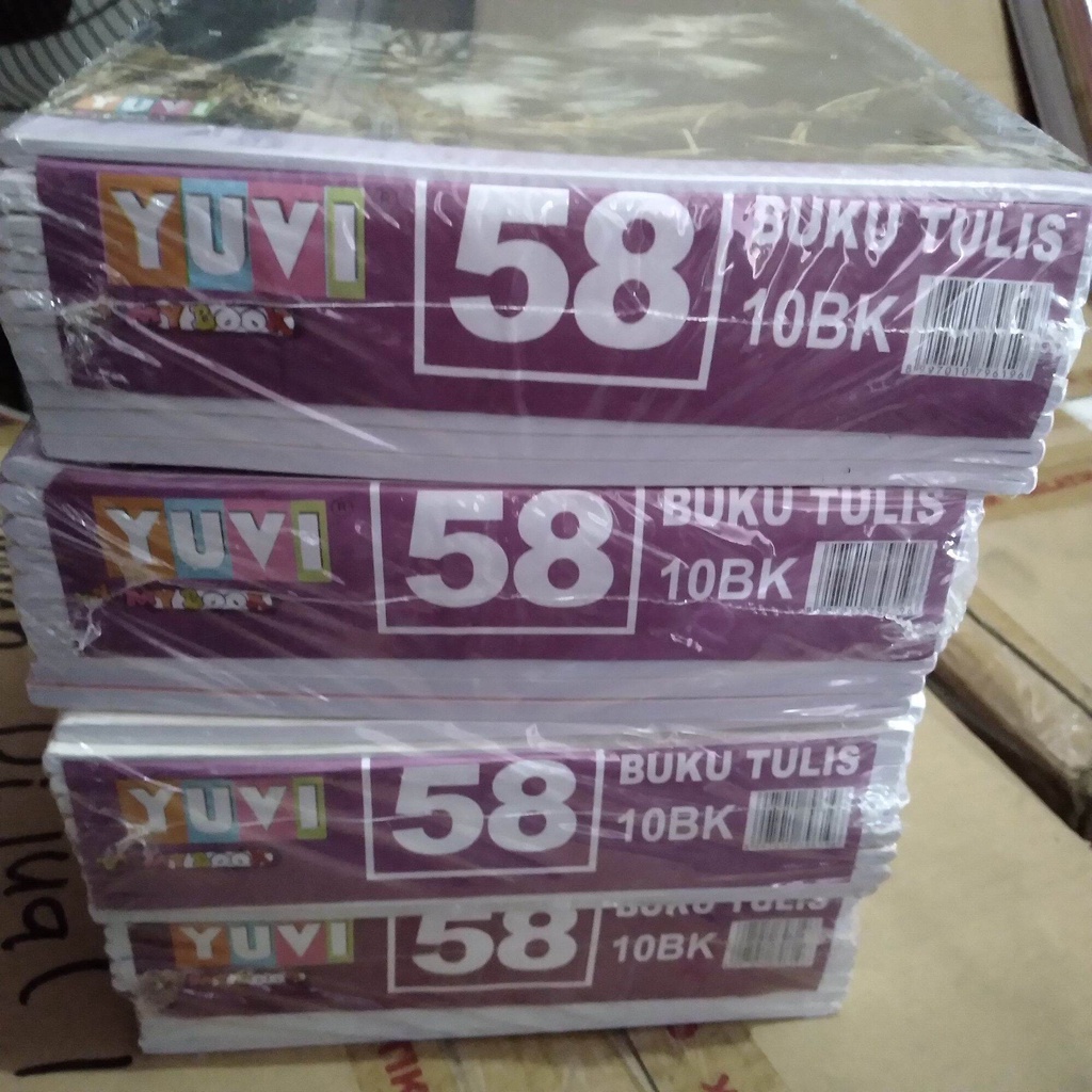 

Yuvi Buku Tulis Sekolah 58 Lembar 1 Pak - Buku Catatan Harian Kwarto 1 Pack A5