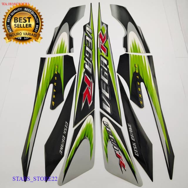 (ORI) Striping Yamaha Vega r new 2006 2007 hitam silver list body standar KUALITAS ORIGINAL PABRIK