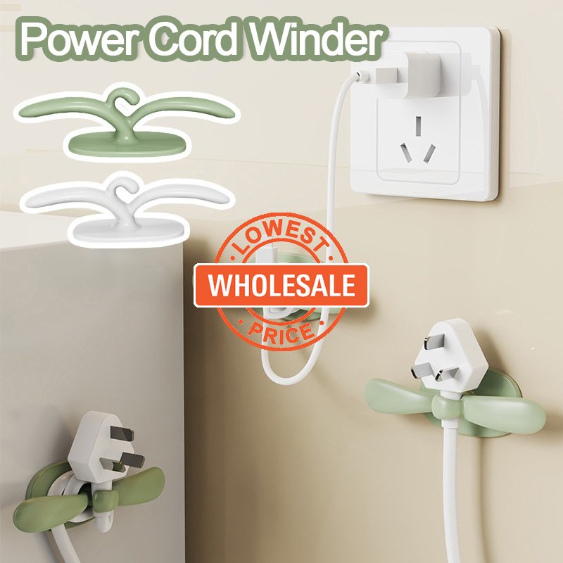 [Harga Grosir] Bud Shaped Power Cord Winder Invisible Self-adhesive Items Holder Peralatan Plug Kawat Rak Pengikat Kalung Kunci Topi Gantungan Hook Hemat Ruang Organizing Shelf