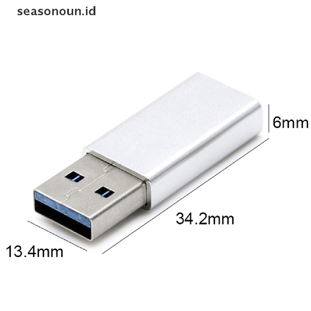 Seasonoun USB 3.0 Male to Type-C Female Converter USB-C Adaptor Kabel OTG.