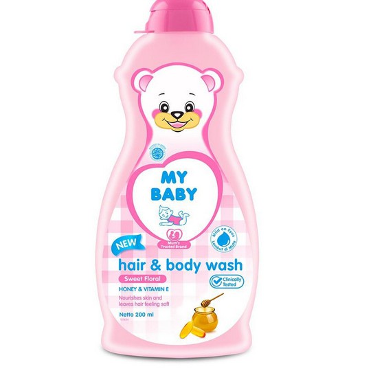 MY BABY HAIR &amp; BODY WASH 200ML SWEET FLORAL