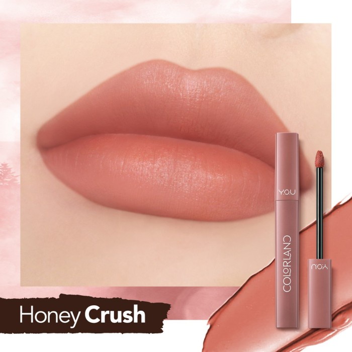 ✿ BISA COD✿ YOU Colorland Powder Mousse Lip Stain Cream | Lip Matte Lipstick - Honey Crush