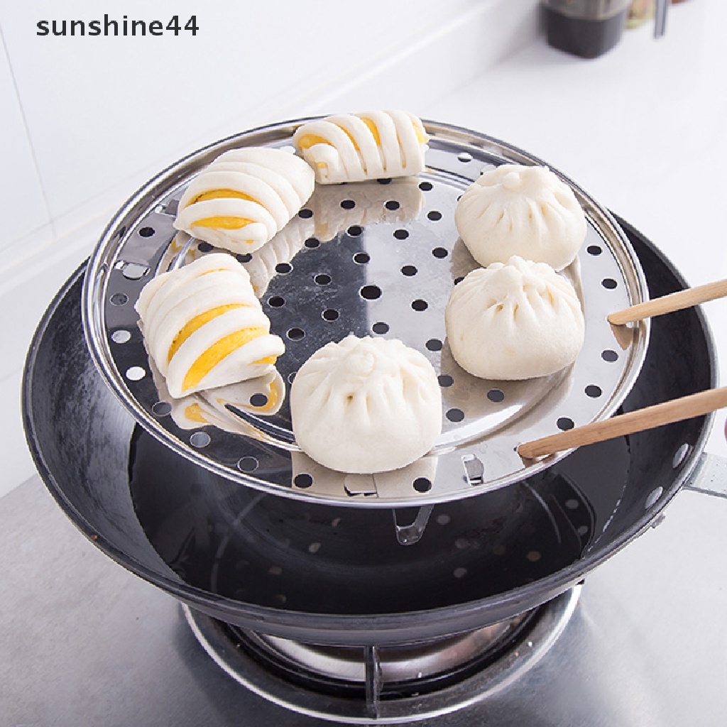 Sunshine 1Pc al Rak Kukusan Tempat Makanan Stainless Steel Steamer Tray Rack ID