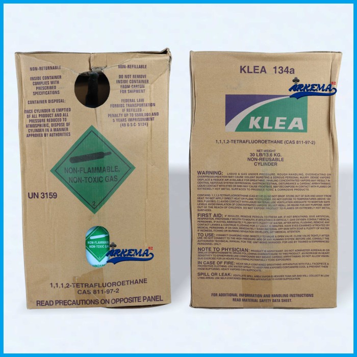 REFRIGANT KLEA INEOS TABUNG 13.6 KG | PREON ORIGINAL SEGEL | KLEA INEOS - ARKEMA