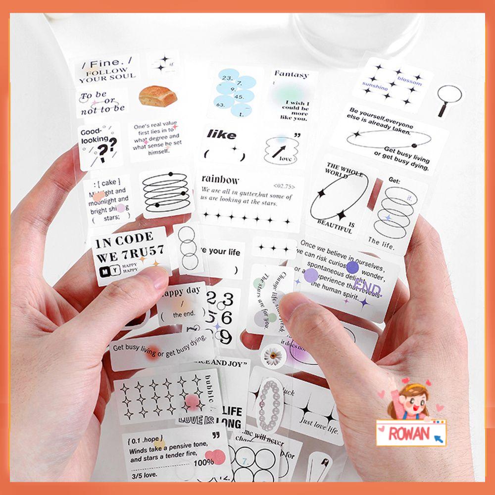 R-flower 3pcs Stiker Perlengkapan Seni Kawaii Dialog Box Alat Tulis Korea Star Card Scrapbooking