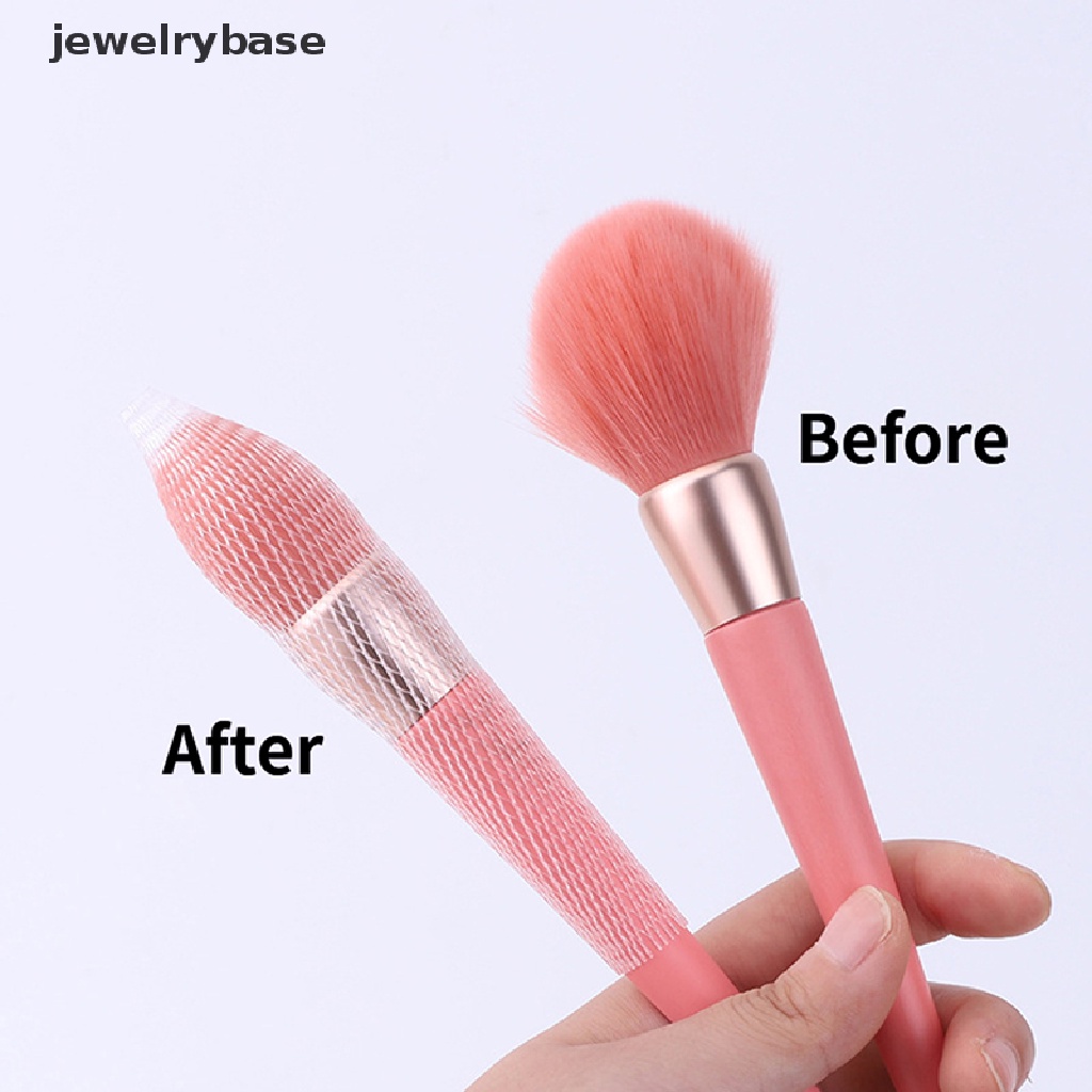 [jewelrybase] 100pcs Kuas Makeup Kemasan Jaring Mesh Cover Brush Pelindung Lengan Butik