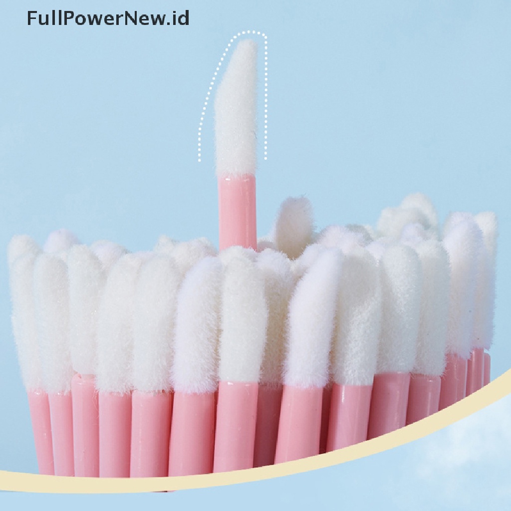 Power 50pcs Sikat Bibir Sekali Pakai Makeup Bulu Mata Brushes Lip Aplicator ID