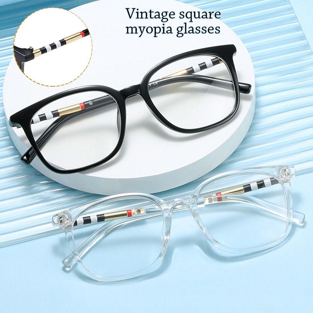 R-flower Round Glasses Office Portable Vision Care Vintage Kacamata Optik