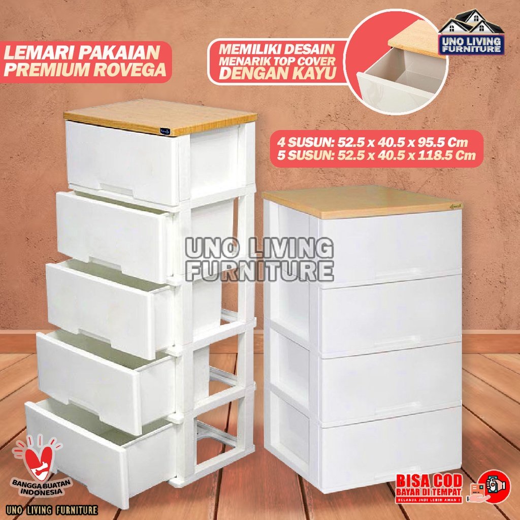 Rovega Lemari Laci Plastik Magnum CMG 430 4 Susun Lemari Plastik Murah