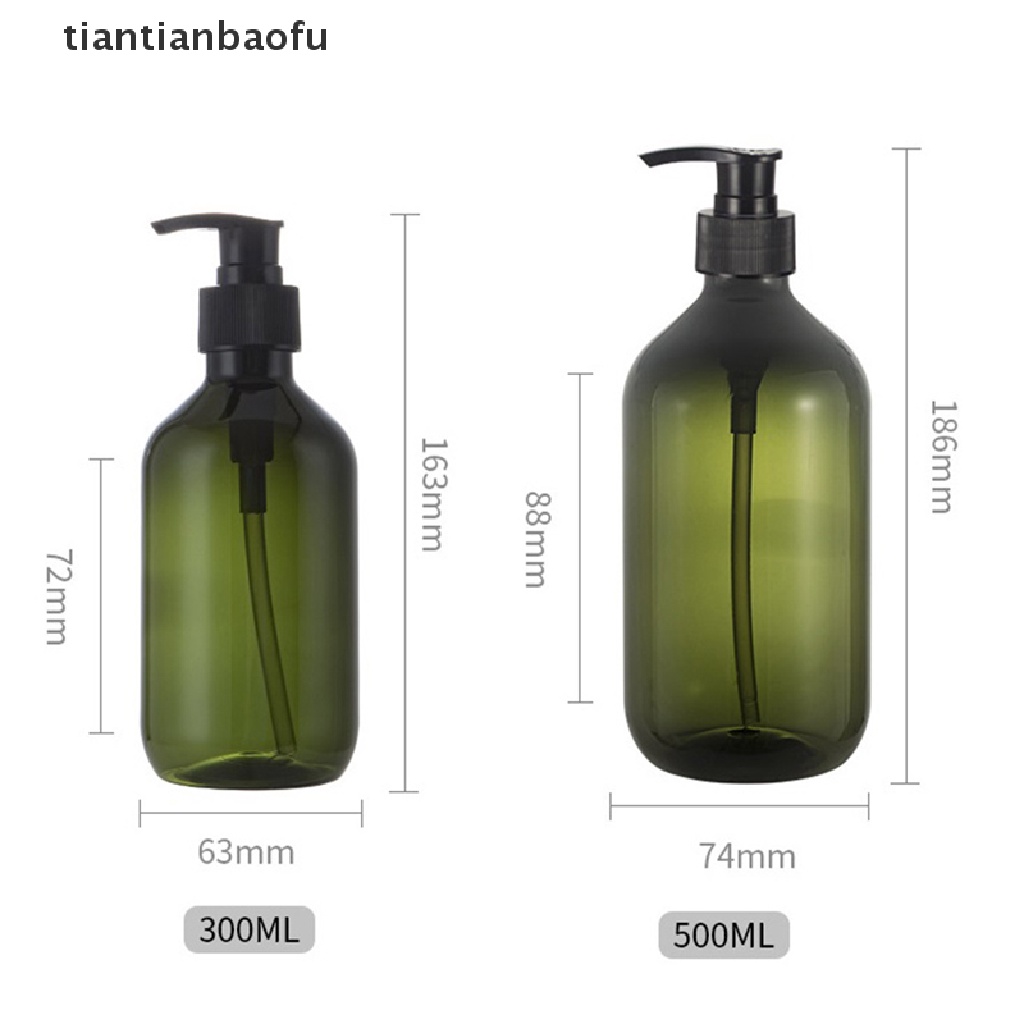 [tiantianbaofu] Botol Pencet Kosong Amber Plastik Dengan Wadah Sample Pump Lotion Hitam Butik