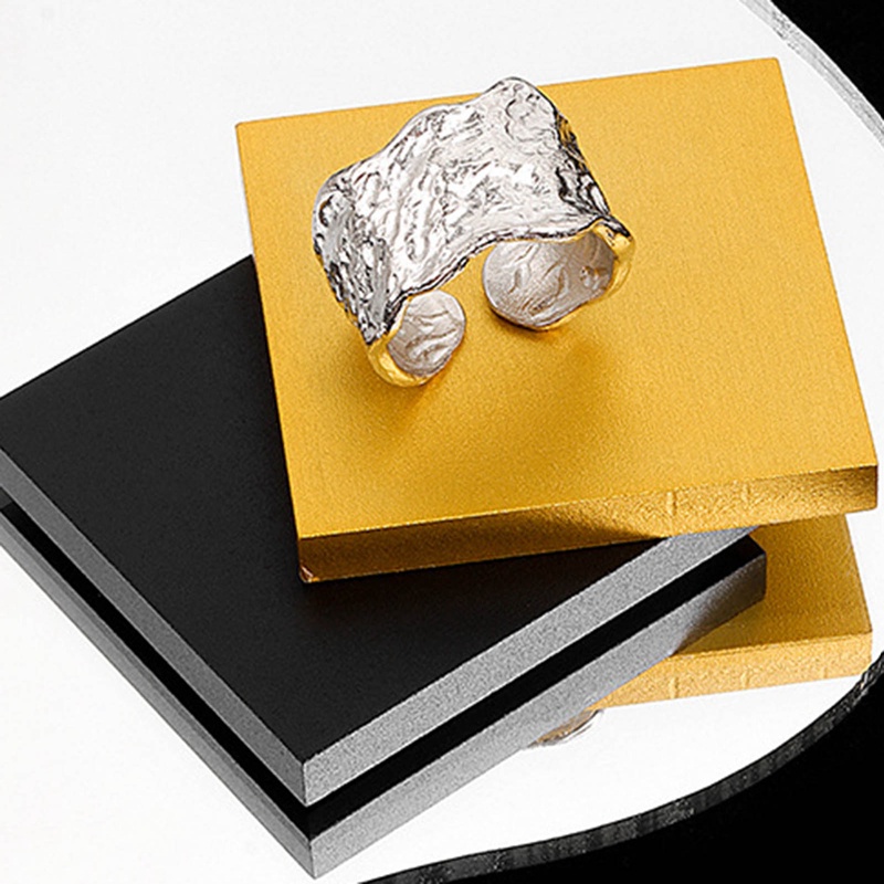 Mencegah Alergi Cincin Kawin Warna Perak Baru Kreatif Geometris Handmade Aksesoris Perhiasan Hadiah