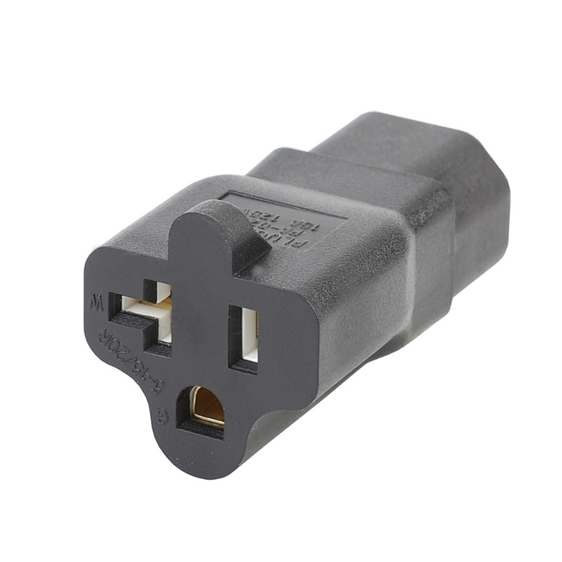 Konektor zzz IEC 320 C14 Male to Nema 5-15 20R Female Adapter Kettle Plug 3-pin