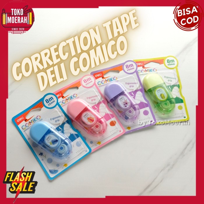 DISKON SHOPEE/ CORRECTION TAPE COMICO TIP EX KERING LUCU IMUT MURAH COMICO READY COD - Biru